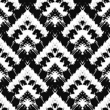 Hand drawn painted seamless pattern. Vector illustration Stock Illustration