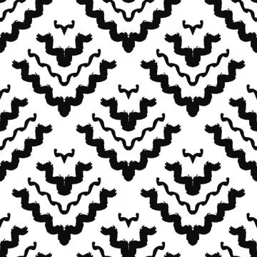 Hand drawn painted seamless pattern. Vector illustration 스톡 일러스트