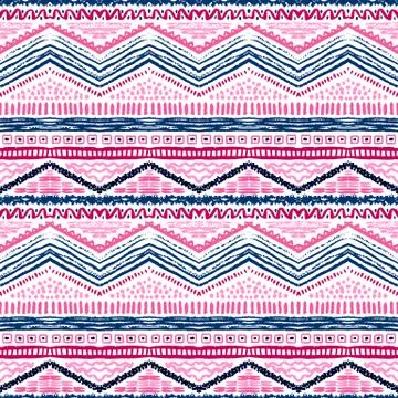 Hand drawn painted seamless pattern. Vector illustration イラスト素材