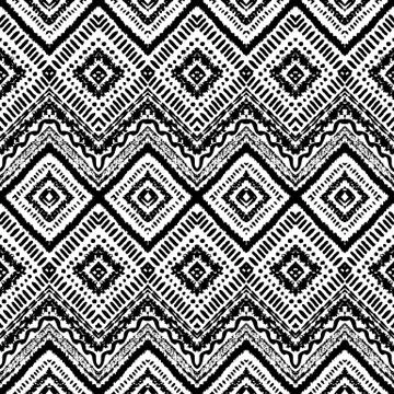 Hand drawn painted seamless pattern. Vector illustration Stock Illustration