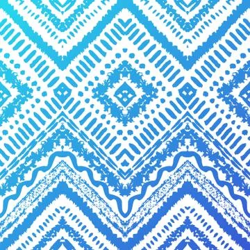 Hand drawn painted seamless pattern. Vector illustration Stock Illustration