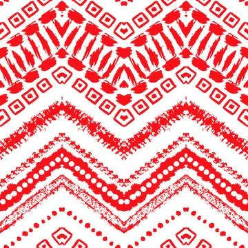 Hand drawn painted seamless pattern. Vector illustration Stock Illustration