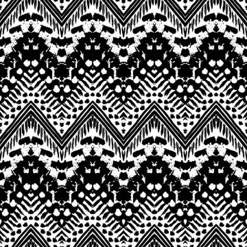 Hand drawn painted seamless pattern. Vector illustration Stock Illustration