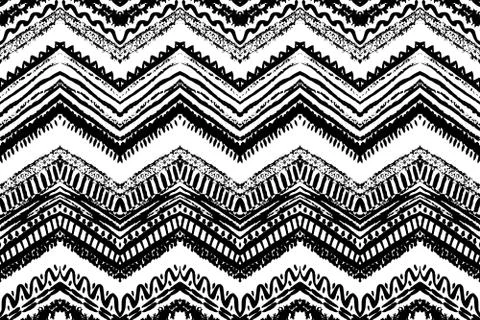 Hand drawn painted seamless pattern. Vector illustration Stock Illustration