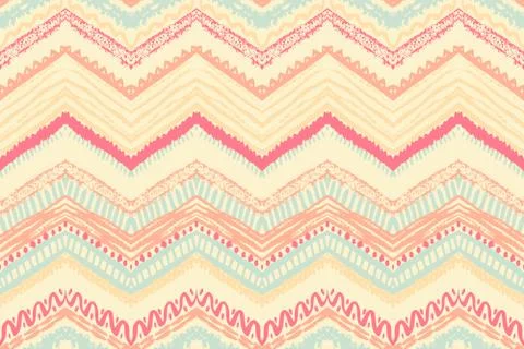 Hand drawn painted seamless pattern. Vector illustration Stock Illustration