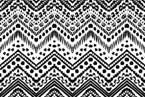 Hand drawn painted seamless pattern. Vector illustration Stock Illustration