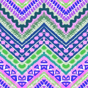 Hand drawn painted seamless pattern. Vector illustration Stock Illustration