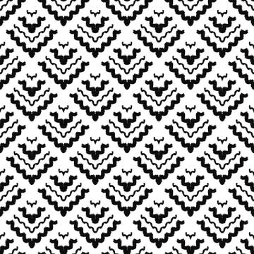 Hand drawn painted seamless pattern. illustration Stock Illustration