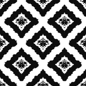 Hand drawn painted seamless pattern. illustration Stock Illustration