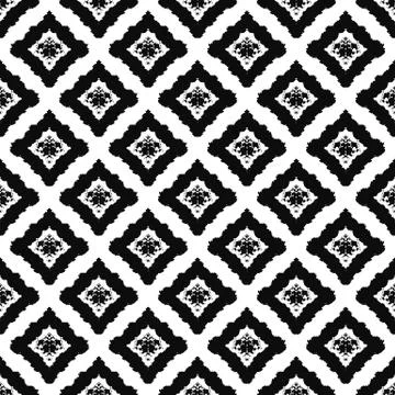 Hand drawn painted seamless pattern. illustration Stock Illustration