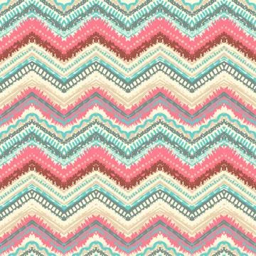 Hand drawn painted seamless pattern. illustration Stock Illustration