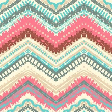 Hand drawn painted seamless pattern. illustration Stock Illustration