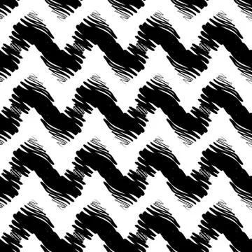 Hand drawn painted seamless pattern. Vector illustration Stock Illustration