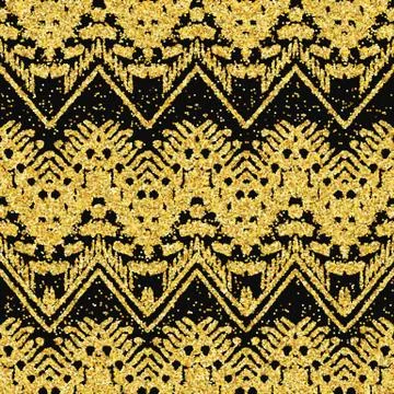 Hand drawn painted seamless pattern. Vector illustration Stock Illustration