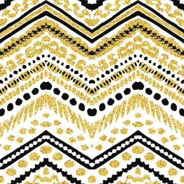 Hand drawn painted seamless pattern. Vector illustration Stock Illustration