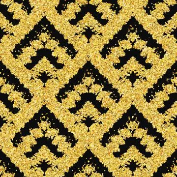 Hand drawn painted seamless pattern. illustration Stock Illustration