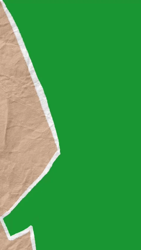 Hand-Drawn Paper Rip Vertical Transition on Green Screen Видео 332445407