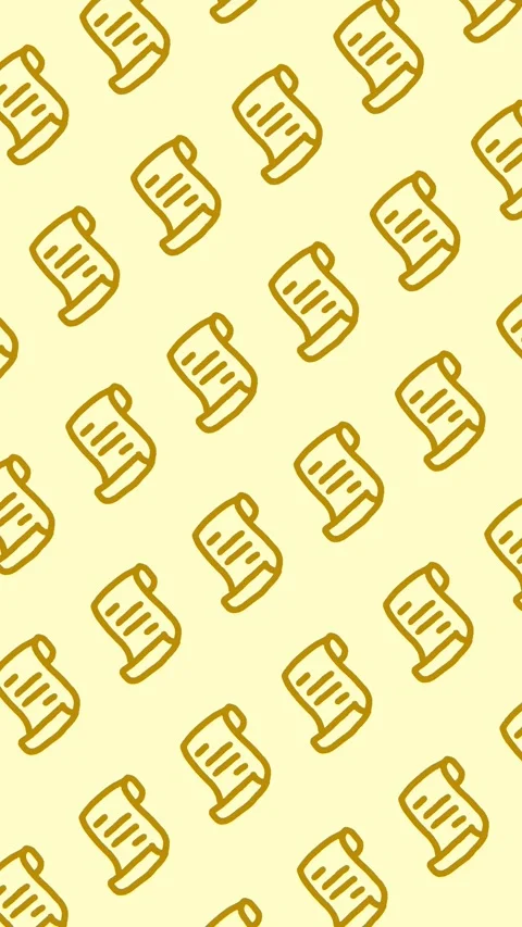 Hand-drawn paper scroll line art seamless pattern on an abstract background Stock Footage 340931056