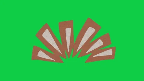 Hand Drawn Paper Texture Burst Effect Animation Green Screen Stock Footage 343077936
