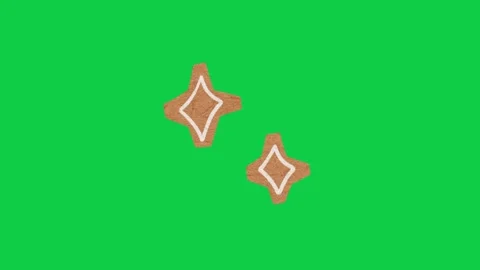 Hand Drawn Paper Texture Diamond Sparkles Animation Green Screen Stock Footage 343078125