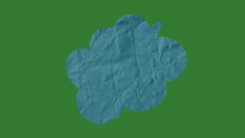 Hand-Drawn Paper Texture Speech Bubbles Animation on Green Screen Stock Footage 330467227