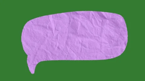 Hand-Drawn Paper Texture Speech Bubbles Animation on Green Screen Stock Footage 330467243