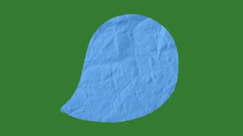 Hand-Drawn Paper Texture Speech Bubbles Animation on Green Screen Stock Footage 330467245
