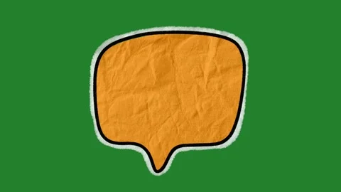 Hand-Drawn Paper Texture Speech Bubble Animation | Torn Edge Thought Cloud Stock Footage 332353594