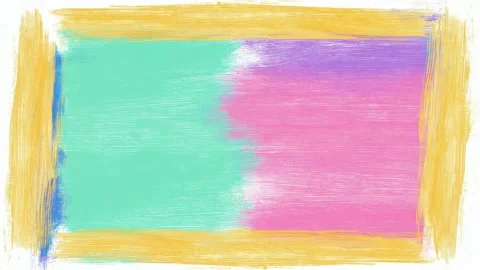 Hand drawn pastel brush frame border with copy space for text overlay seaml.. Stock Footage 342043653