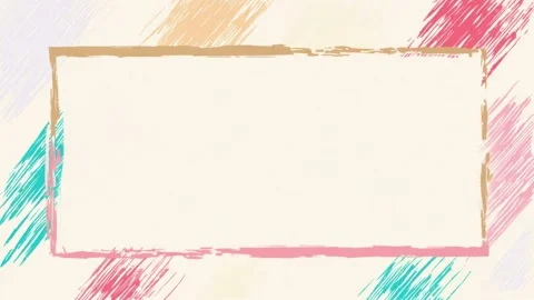 Hand drawn pastel brush stroke frame with copy space for text overlay, seam.. Video stock 342043769