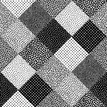 Hand Drawn Patchwork Pattern イラスト素材