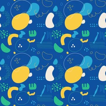 Hand drawn pattern background with abstract shape. Illustrazione stock