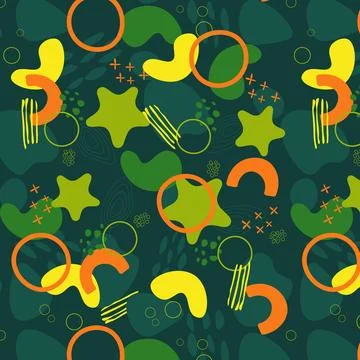 Hand drawn pattern background with abstract shape. Illustrazione stock