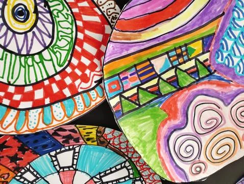 Hand drawn pattern close up Foto stock