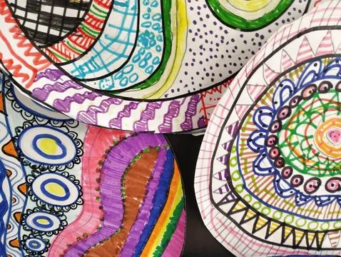 Hand drawn pattern close up Stock-Fotos