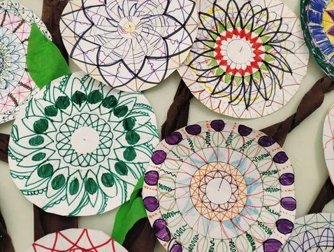 Hand drawn pattern close up Stock Photos