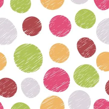 Hand drawn pattern from colorful circles 스톡 일러스트