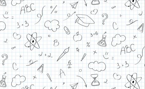 Hand drawn pattern Stock Illustration