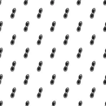 Hand drawn peanut outlines creating seamless pattern Stock Illustration