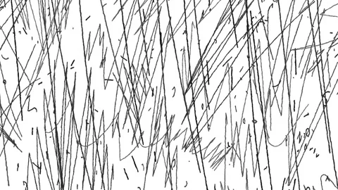 Hand Drawn Pencil Scribble Scratch Texture Overlay Animation on White Background Stock Footage 303437472