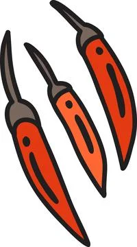 Hand Drawn pepper illustration Stock Illustration