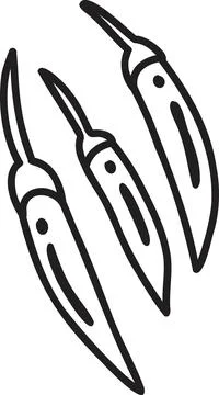 Hand Drawn pepper illustration Stock Illustration