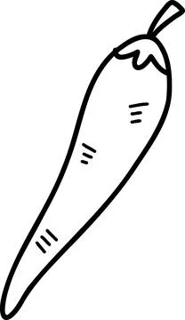 Hand Drawn pepper illustration Stock Illustration
