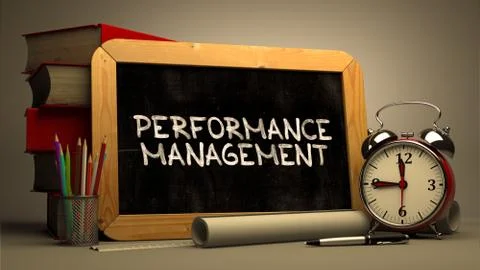 Hand Drawn Performance Management Concept on Chalkboard イラスト素材