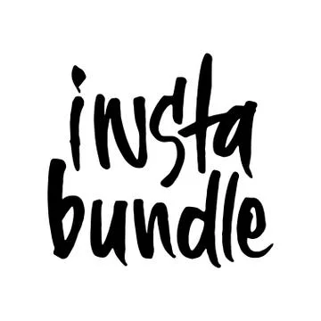 Hand drawn phrase- Bundle in instagram. Lettering design for posters, t-shirts Stock Illustration