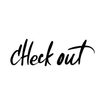 Hand drawn phrase- Check out. Lettering design for posters, t-shirts, cards Illustrazione stock