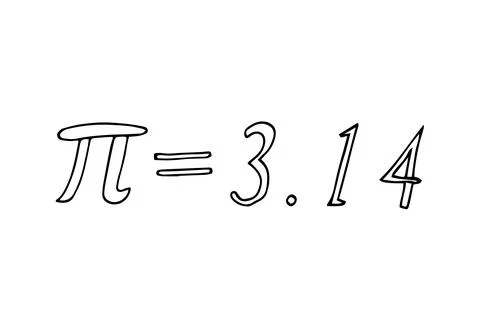 Hand drawn pi simbol Stock Illustration