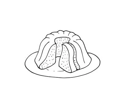 Hand drawn pie Stock Illustration