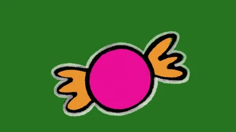 Hand-Drawn Pink Candy Wrapper Animation | Sweet 2D Hand-Drawn Food Motion  스톡 동영상 332127292