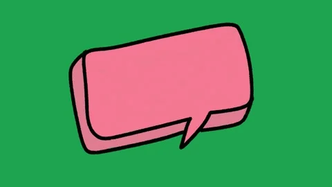 Hand Drawn Pink Rectangular Speech Bubble Animated Comic Book Pop Art Overlay 库存影片 335586462